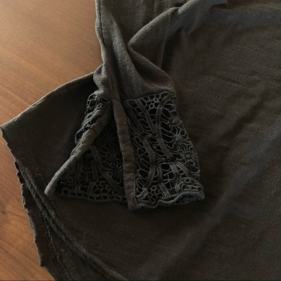 Free People Long Sleeve Black T-Shirt - Picture 3 of 4